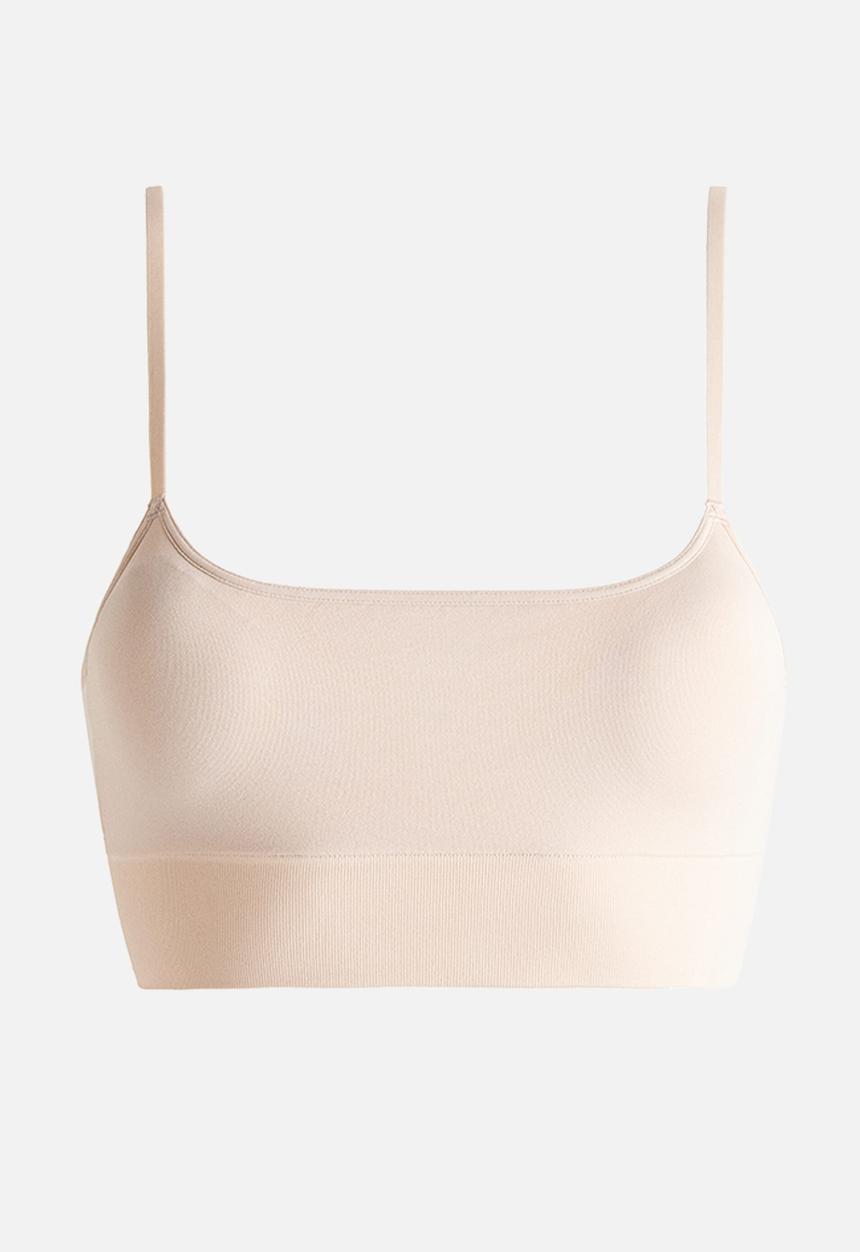 H&M - Seamless padded bralette - light beige