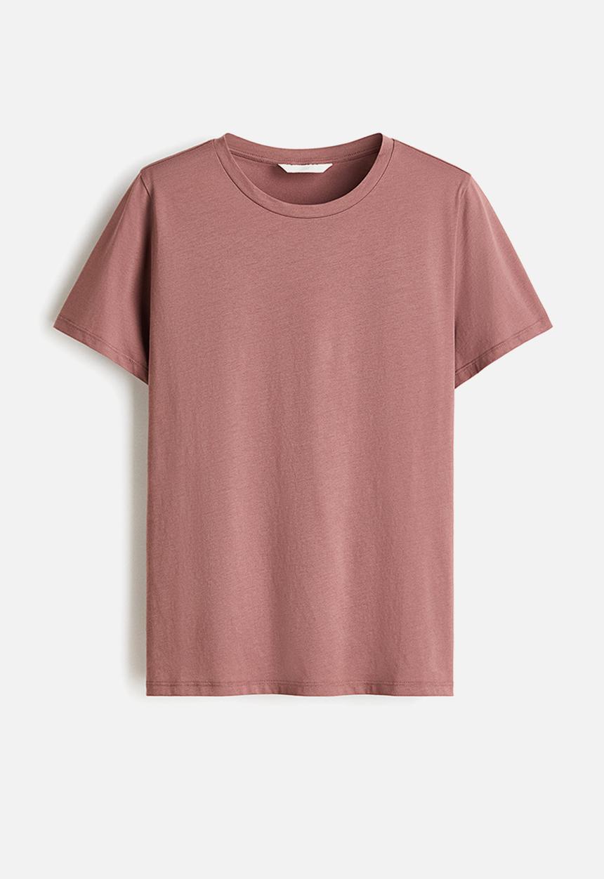 H&M - Cotton t-shirt - dark dusty pink