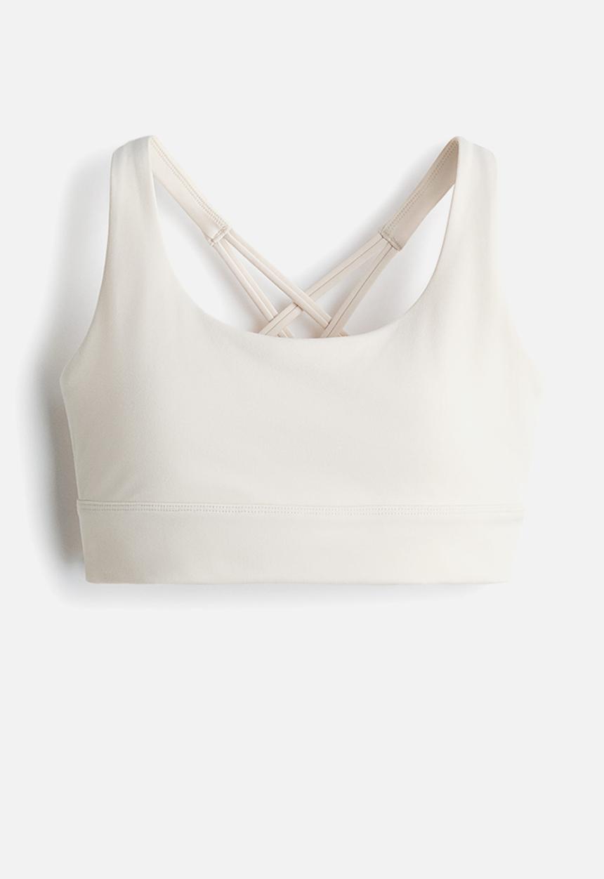 H&M - Medium support sports bra with softmove™ - ivory