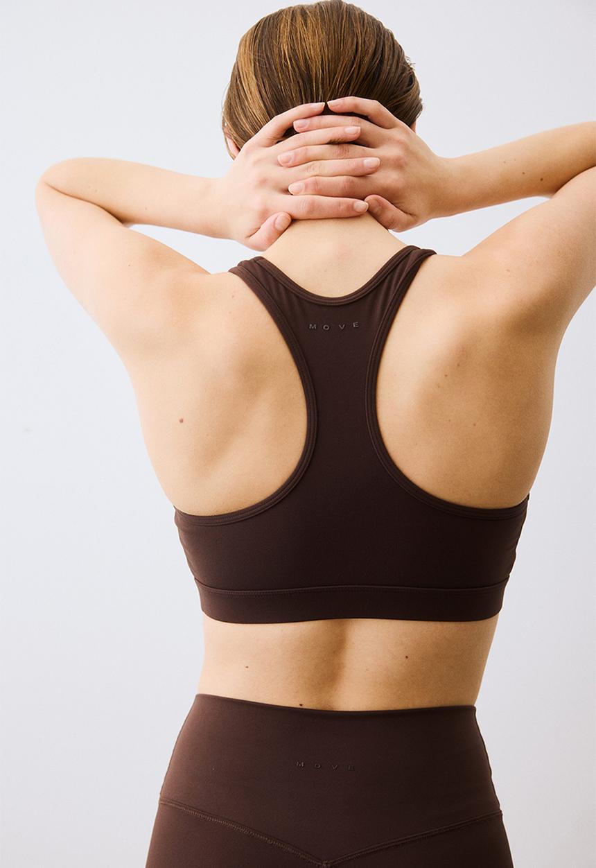 H&M - Medium support sports bra with softmove™ - warm brown