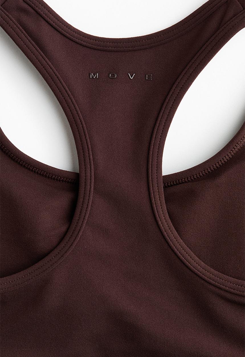 H&M - Medium support sports bra with softmove™ - warm brown