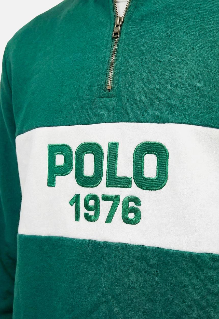 POLO - Wandile Sport Ls Cut And Sew Sweat Top - Green
