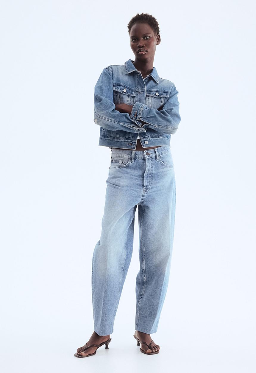 H&M - Denim jacket - washed denim blue