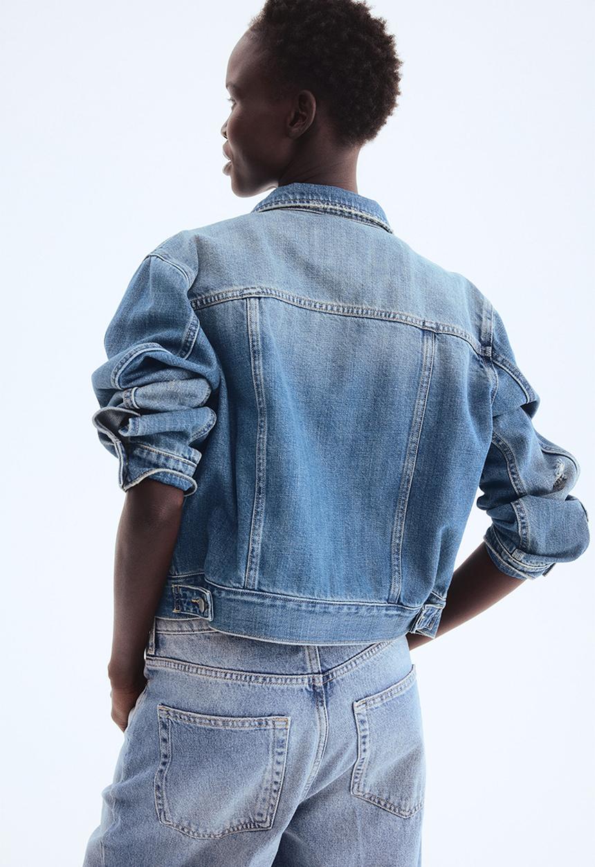 H&M - Denim jacket - washed denim blue