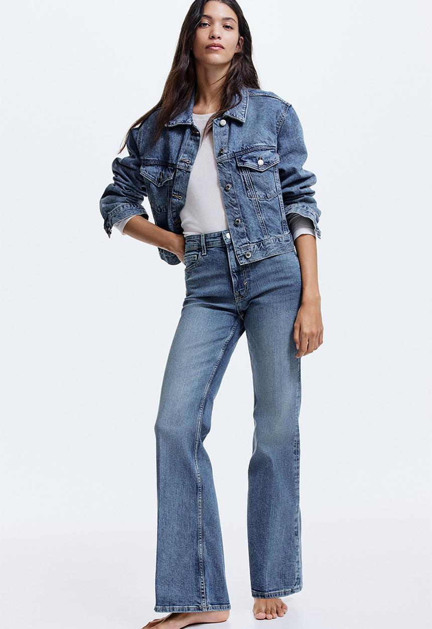 H&M - Flared high jeans - denim blue