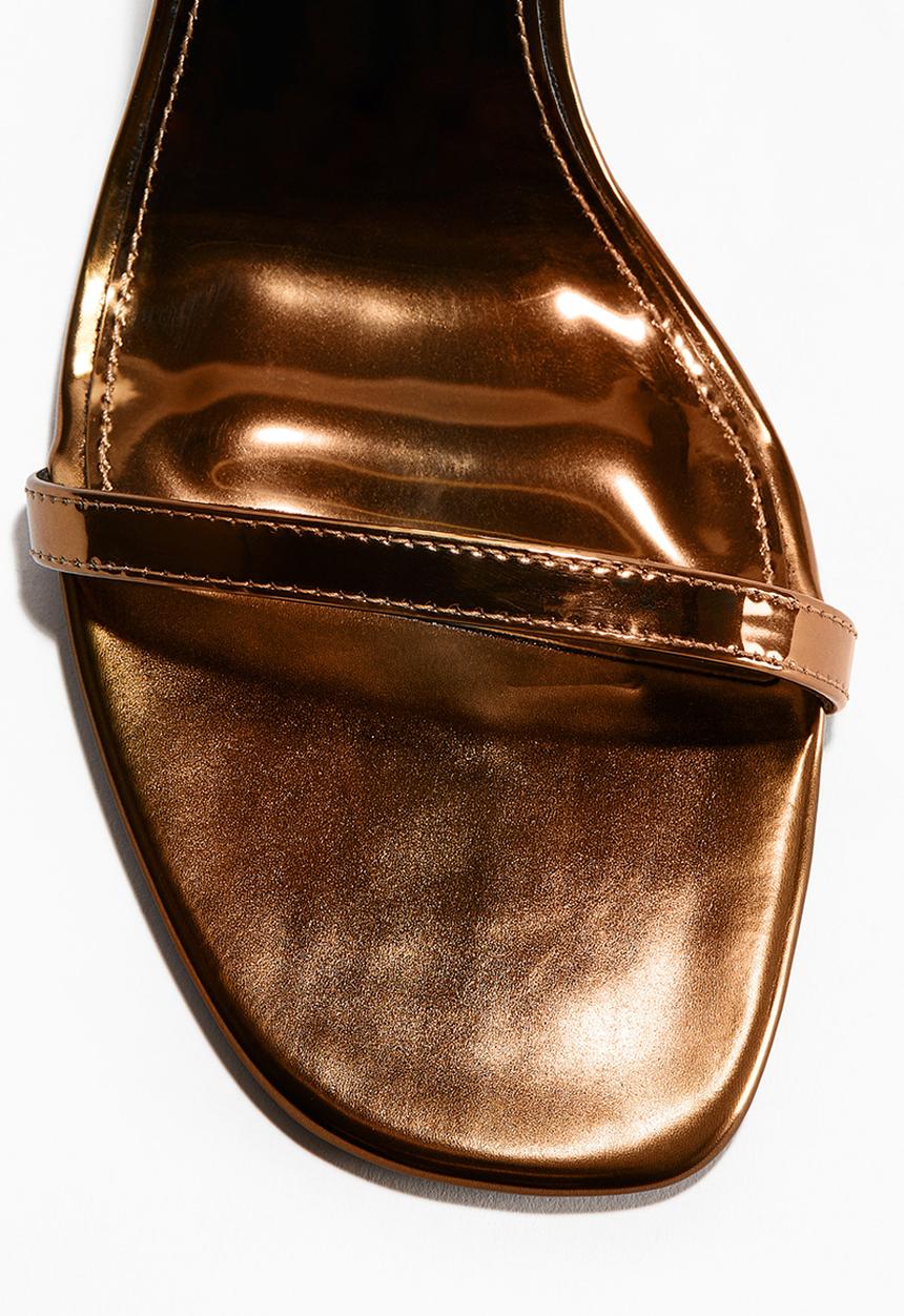 H&M - Heeled strappy sandals - bronze-coloured