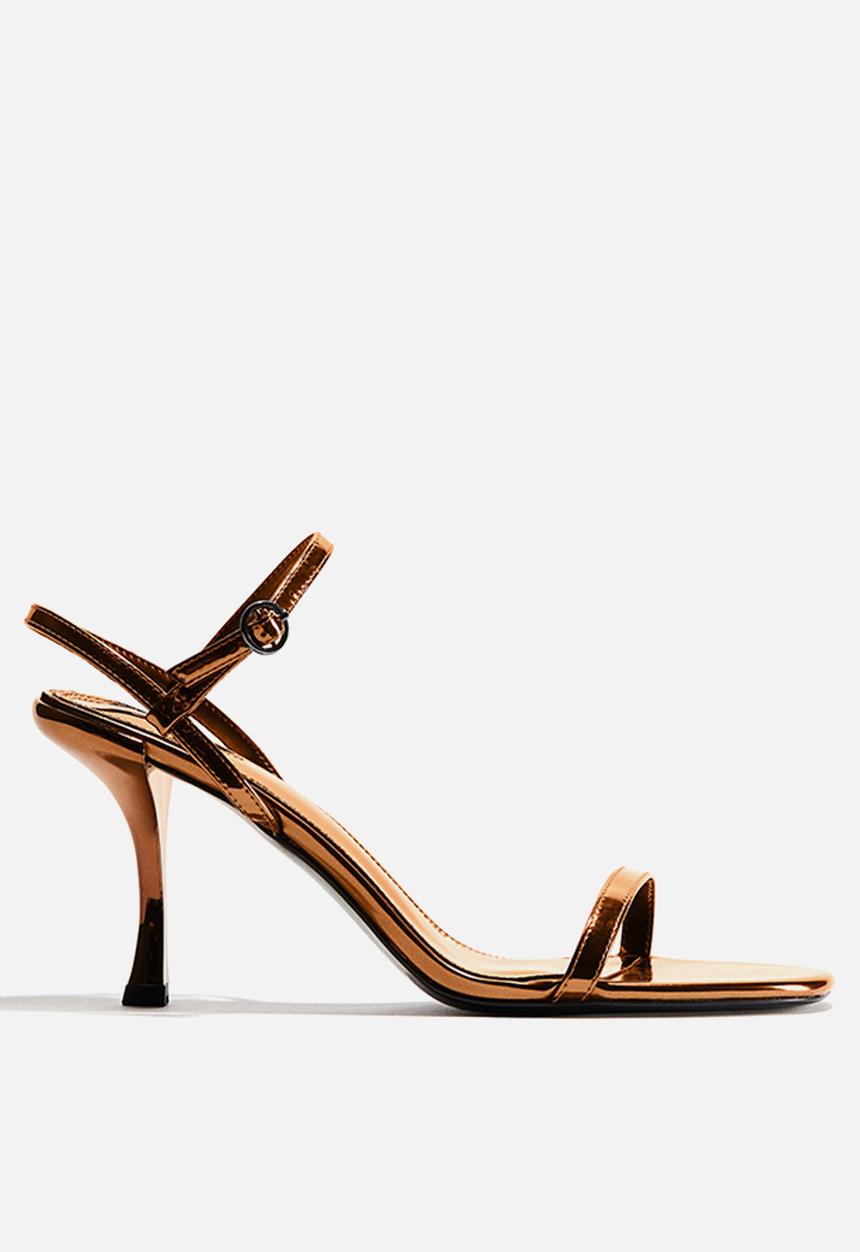 H&M - Heeled strappy sandals - bronze-coloured