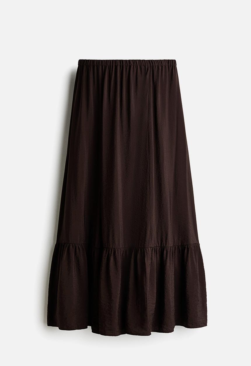 H&M - Flared skirt - dark brown