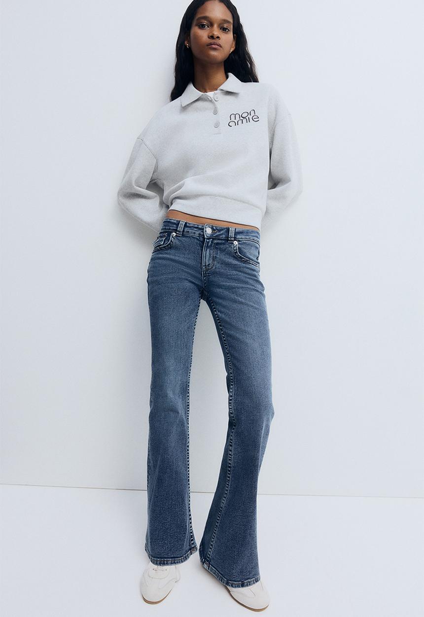 H&M - Flared low jeans - denim blue