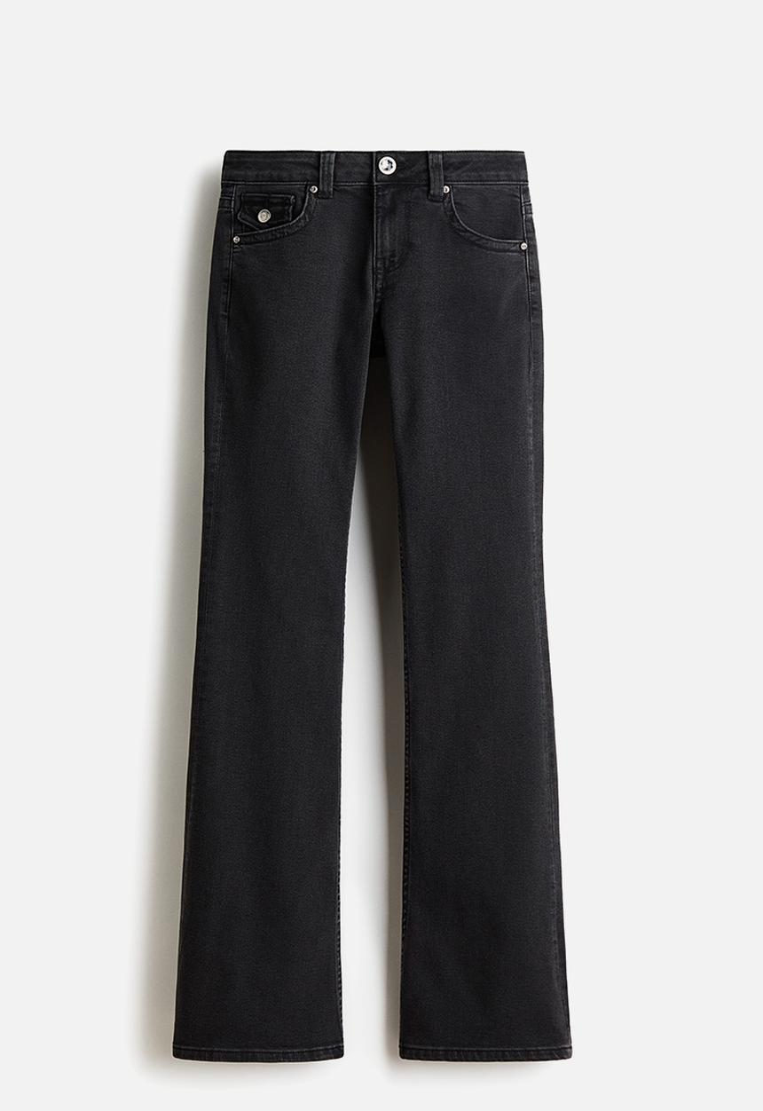 H&M - Flared low jeans - washed black