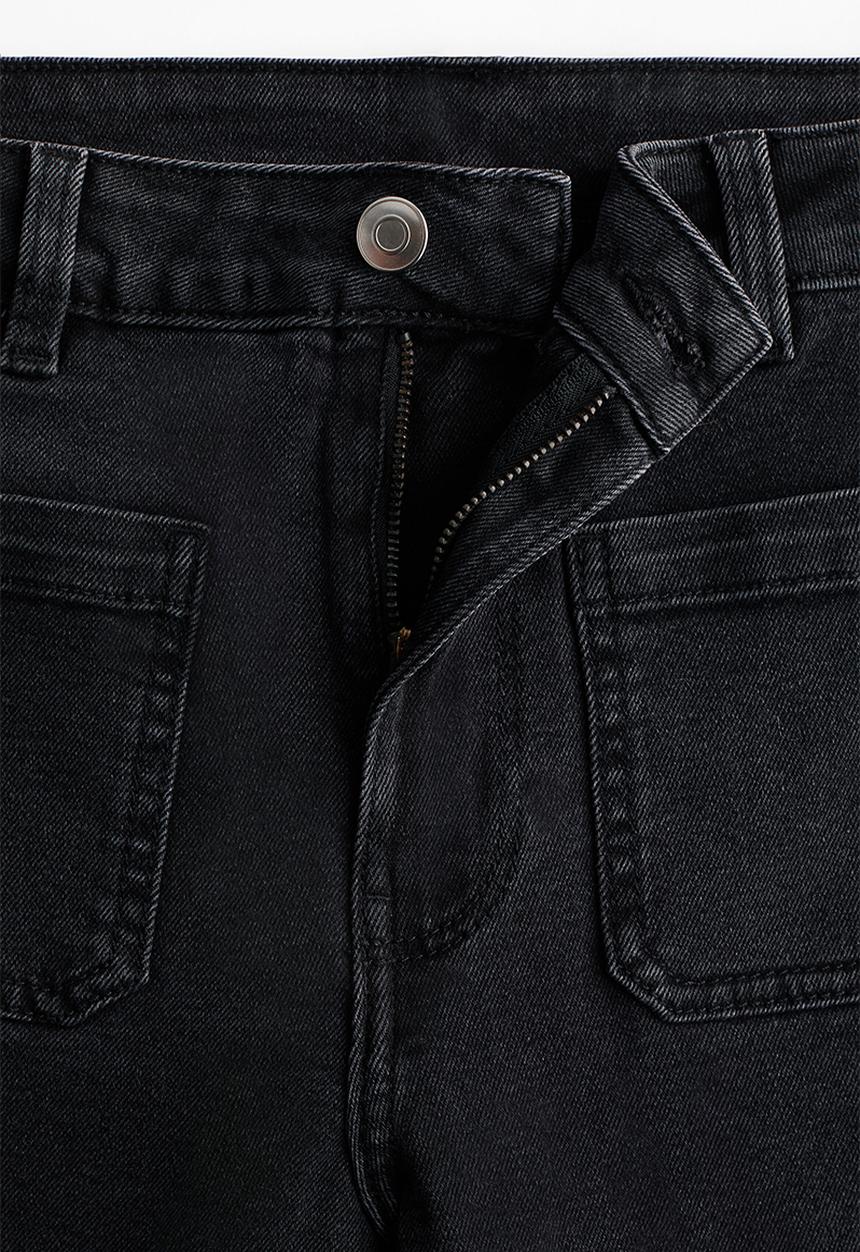 H&M - Wide high waist jeans - denim black