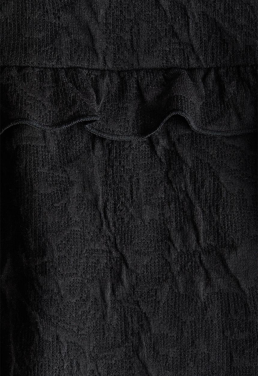 H&M - Jacquard jersey blouse - black