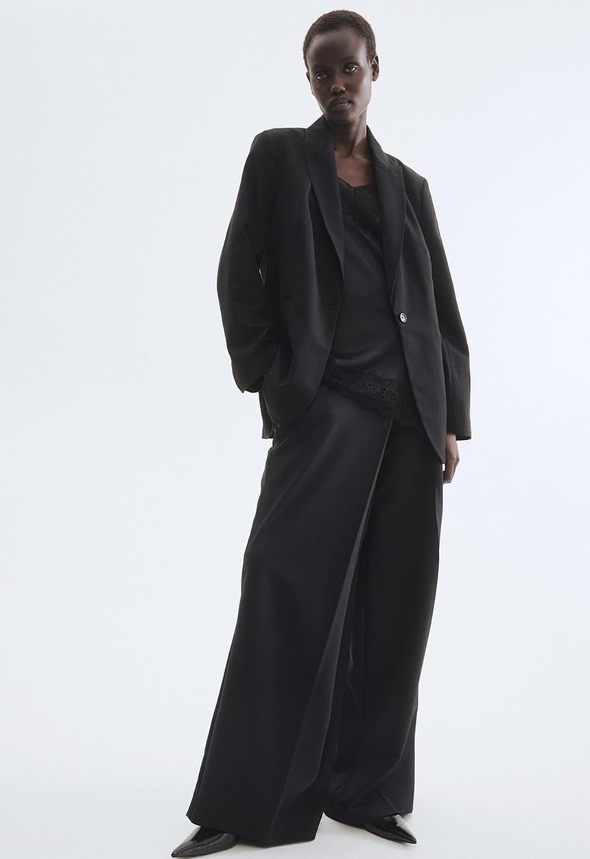 H&M - Single-breasted blazer - black