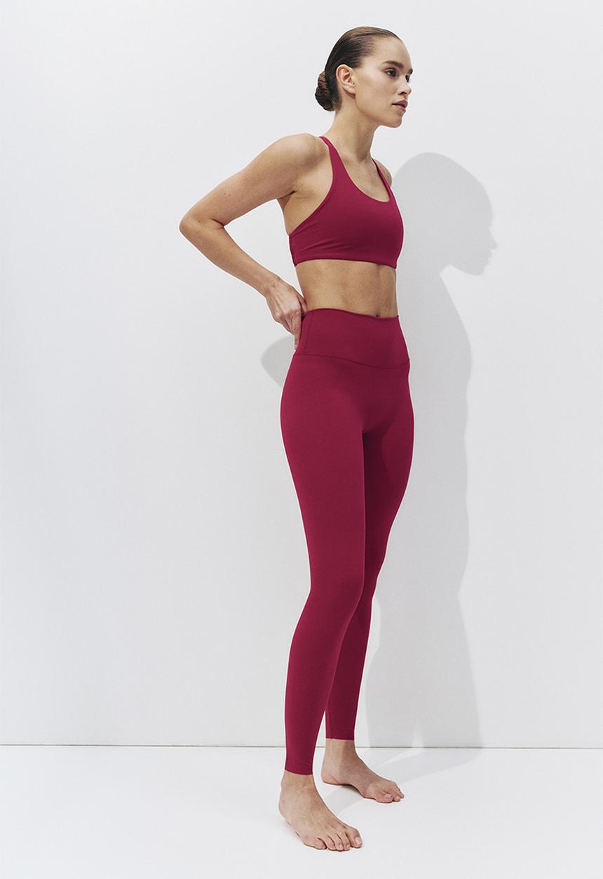 H&M - Sculptmove™ high-waisted leggings - dark fuchsia