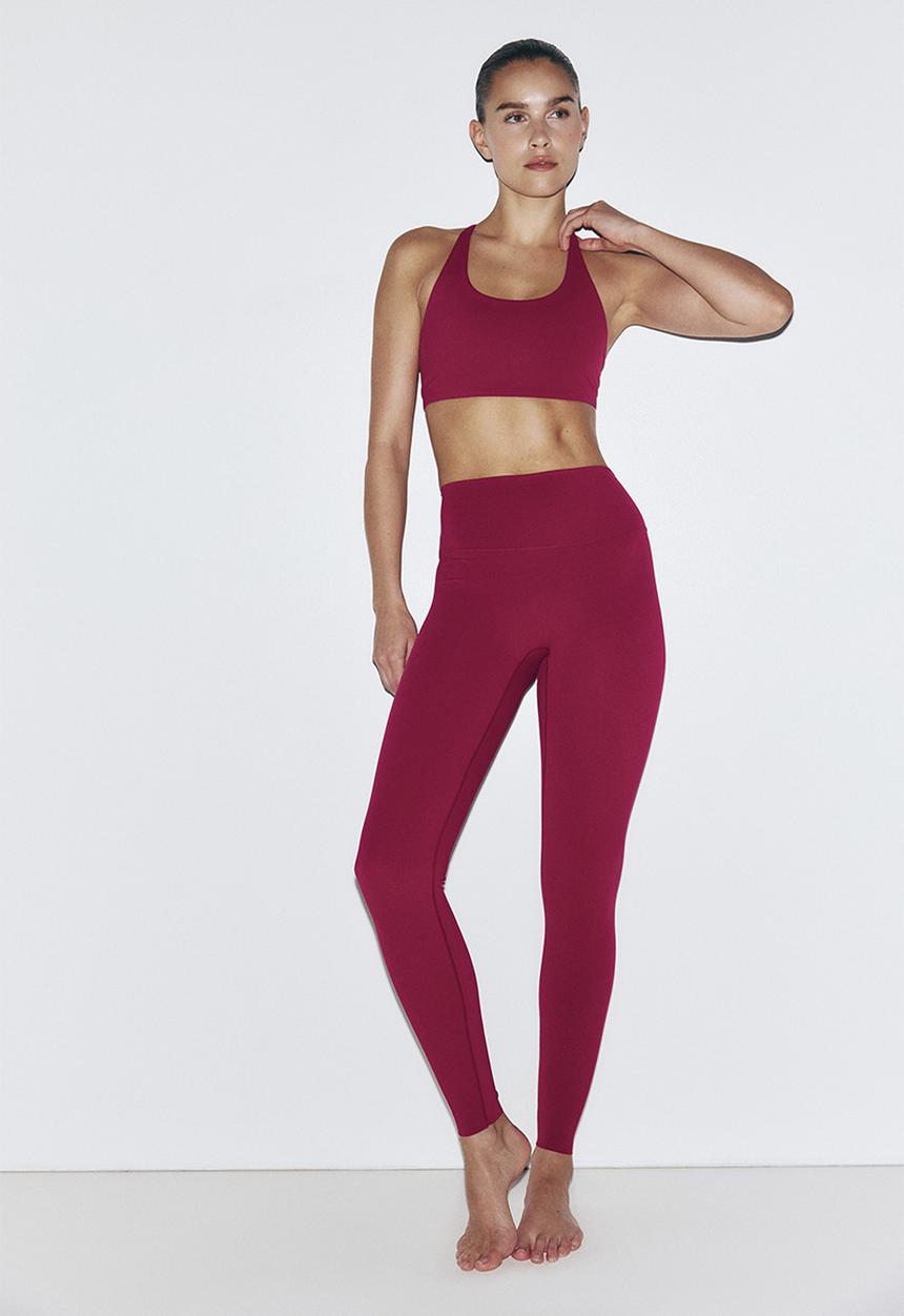 H&M - Sculptmove™ high-waisted leggings - dark fuchsia