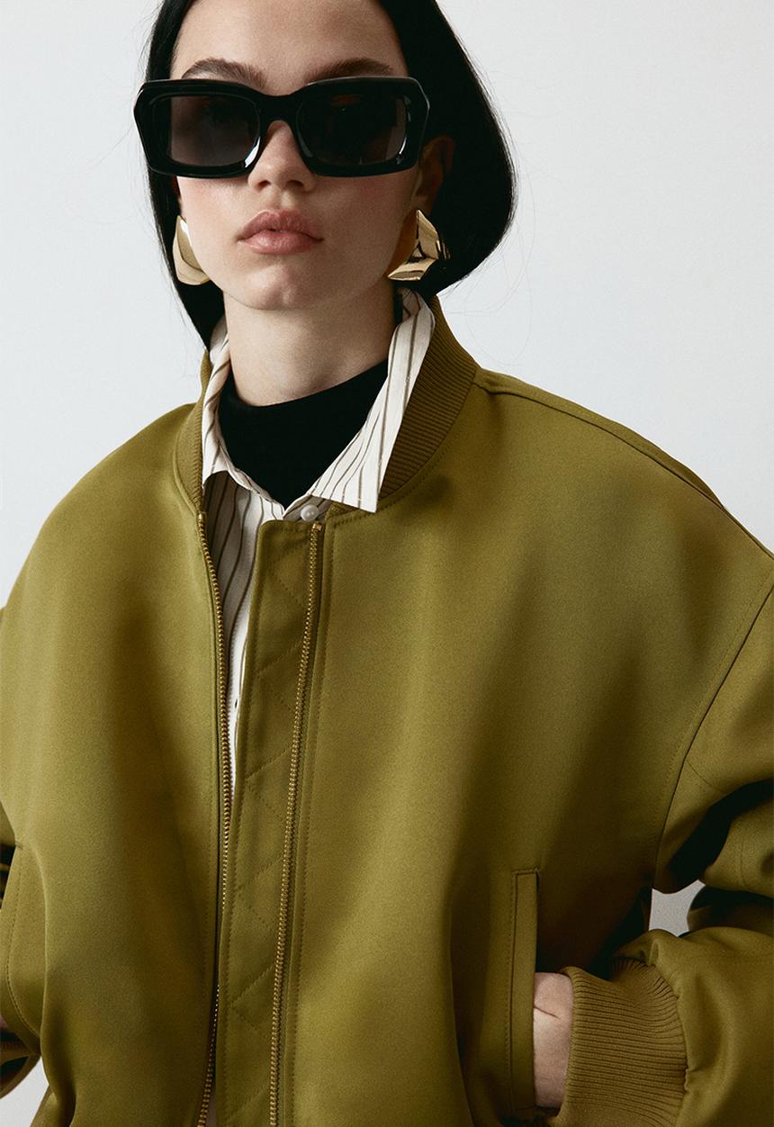 H&M - Bomber jacket - golden olive