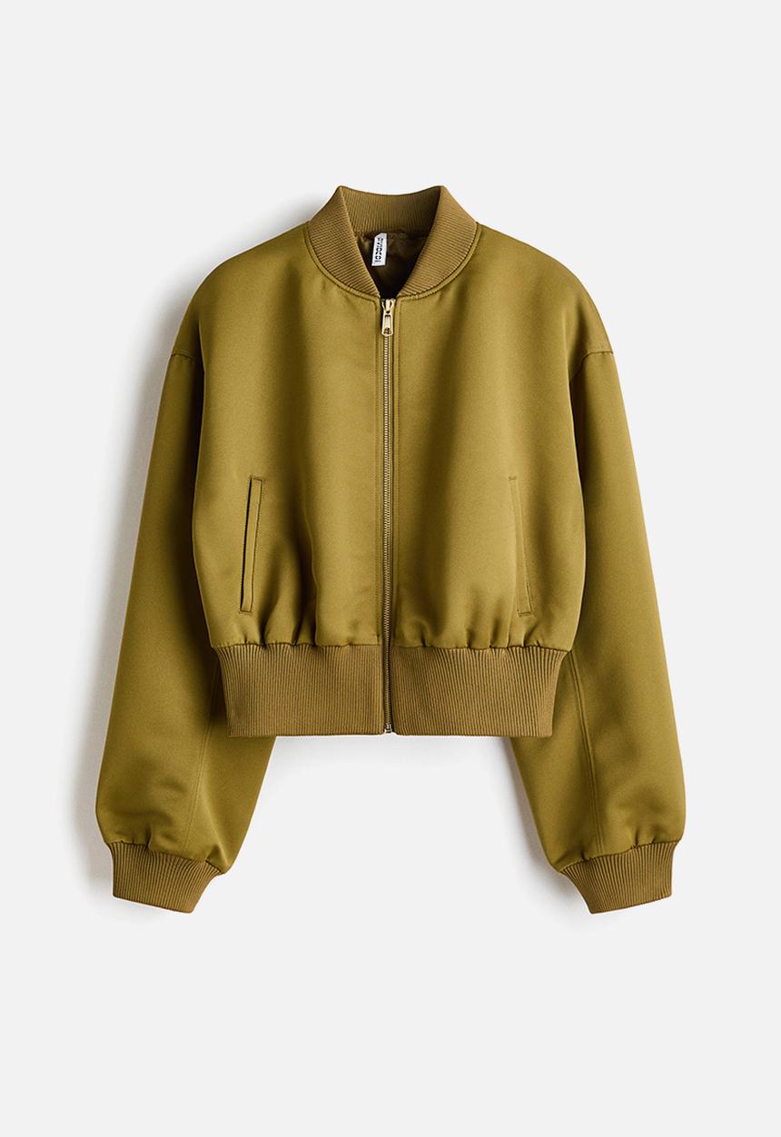 H&M - Bomber jacket - golden olive