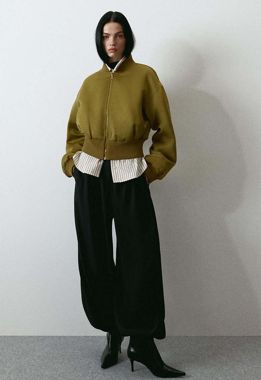 H&M - Bomber jacket - golden olive