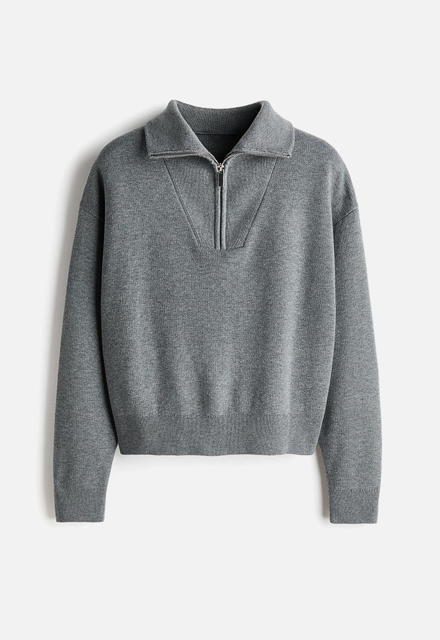 H&M - Zip-top jumper - grey marl
