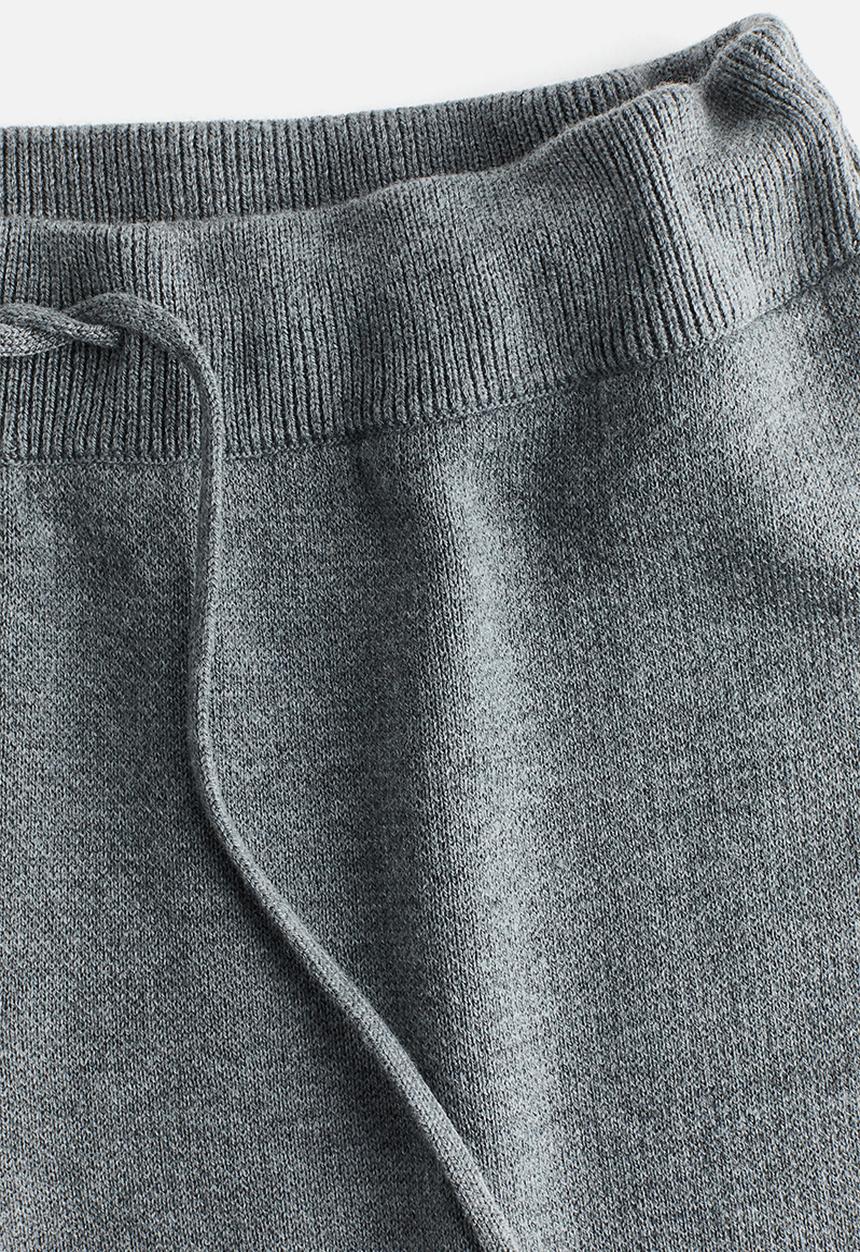 H&M - Knitted drawstring trousers - grey