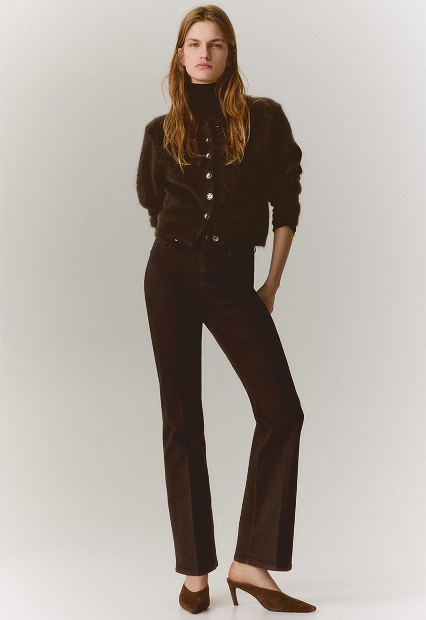 H&M - Bootcut high jeans - dark brown