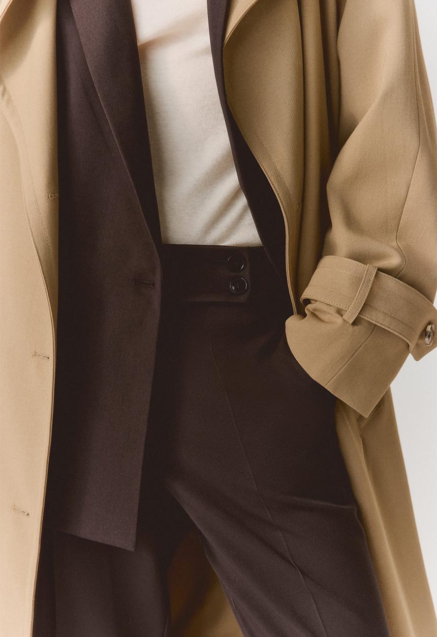 H&M - Bootcut twill trousers - dark brown