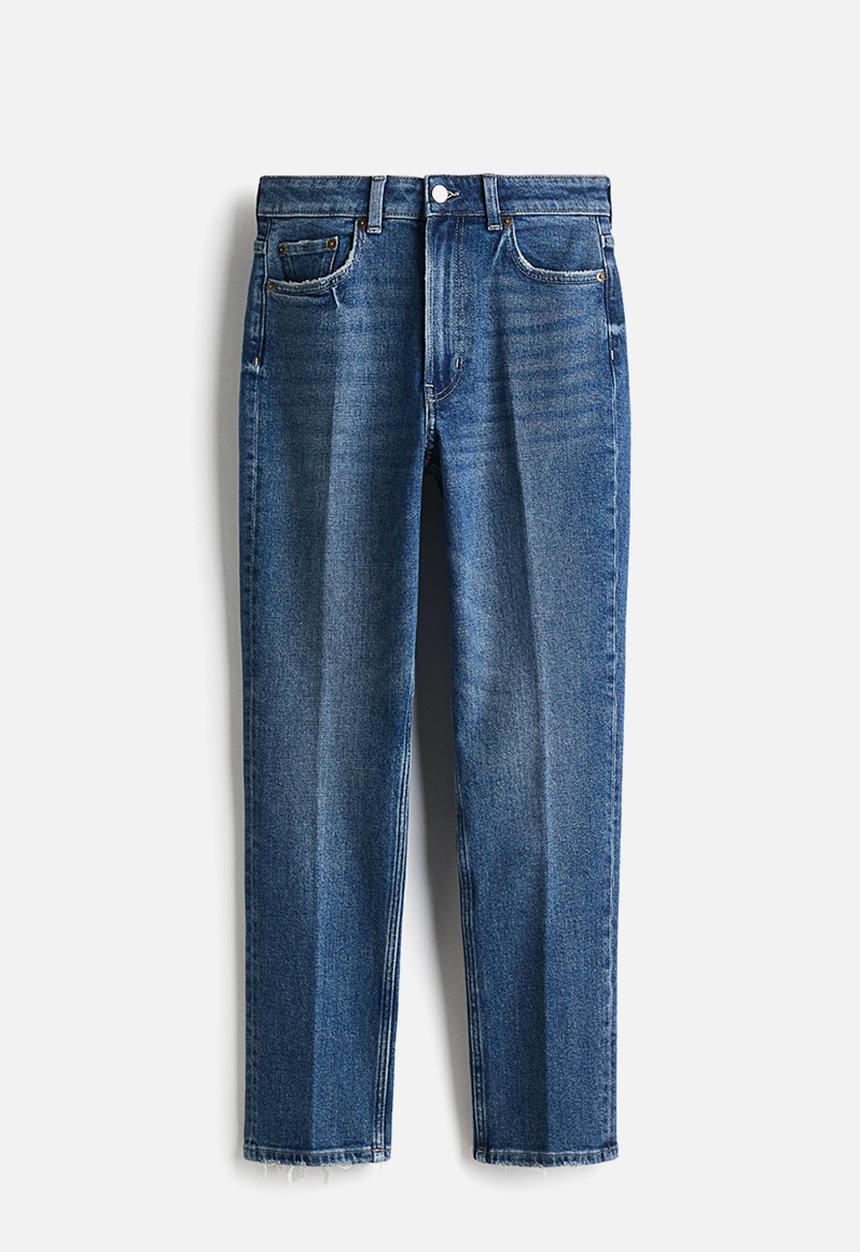 H&M - Slim straight high ankle jeans - denim blue