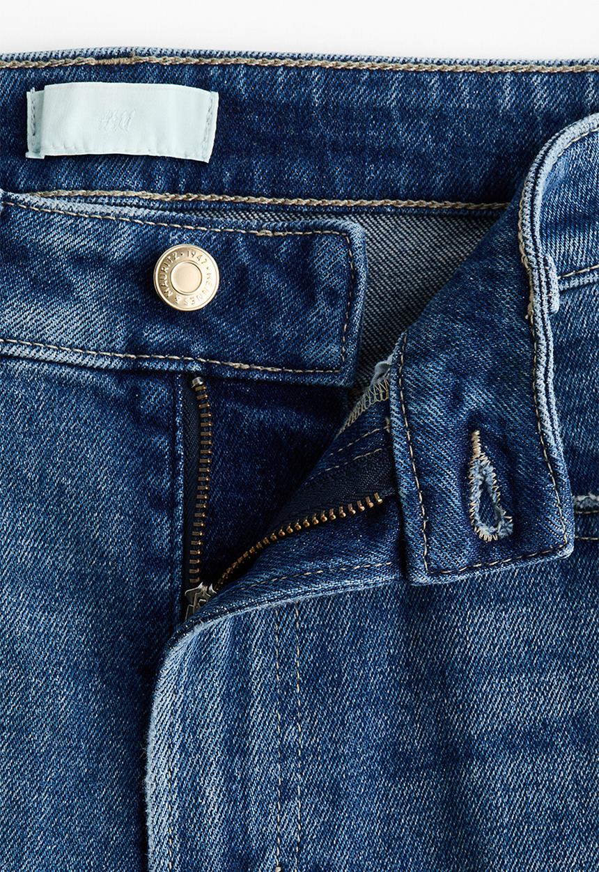 H&M - Slim straight high ankle jeans - denim blue
