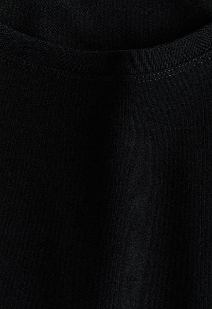 H&M - Fitted cotton top - black