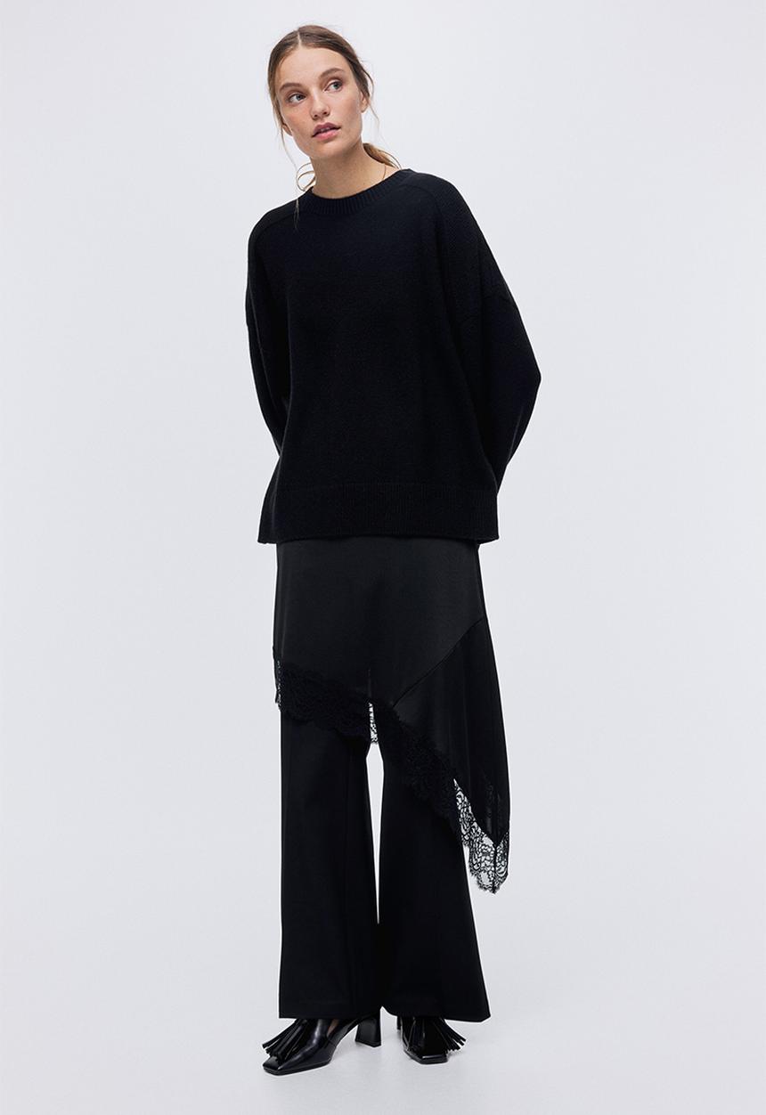 H&M - Flared trousers - black