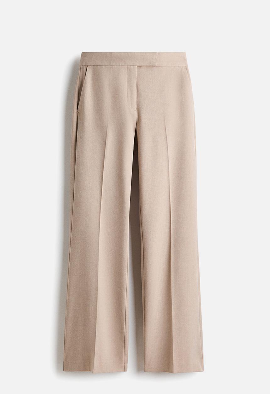 H&M - Flared trousers - light beige