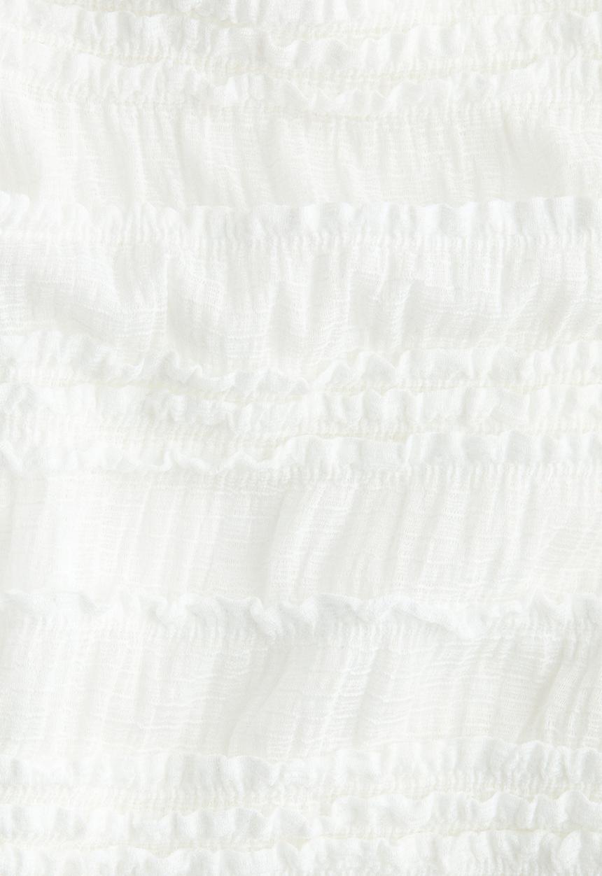H&M - Smocked top - white