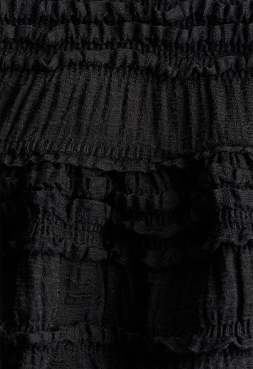 H&M - Smocked top - black