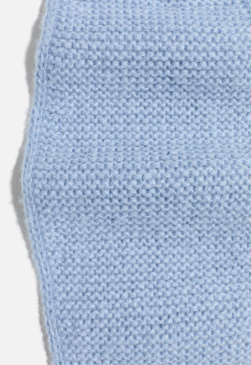 H&M - Garter-stitched scarf - light blue
