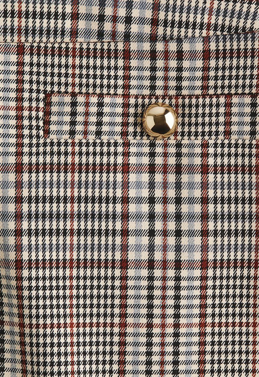 H&M - Skort - light beige/checked