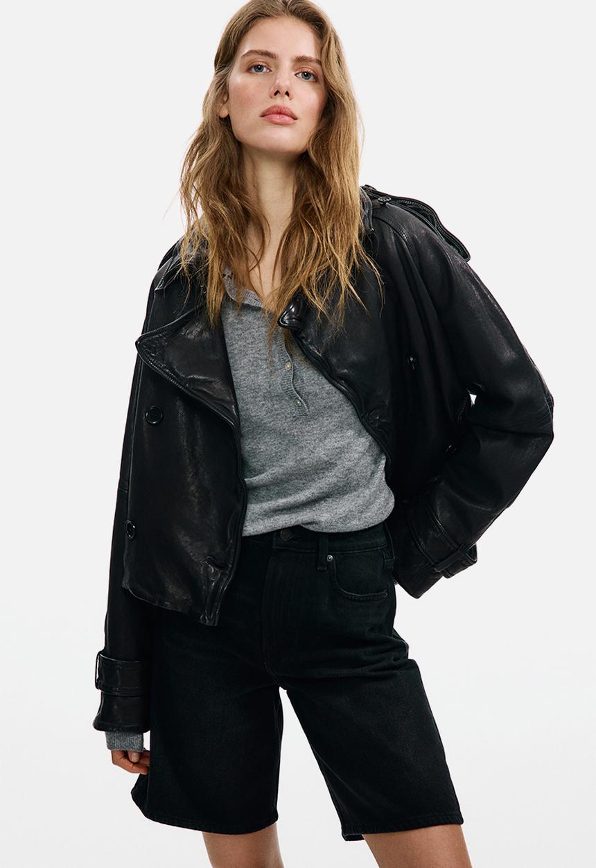 H&M - Denim bermuda shorts - dark grey