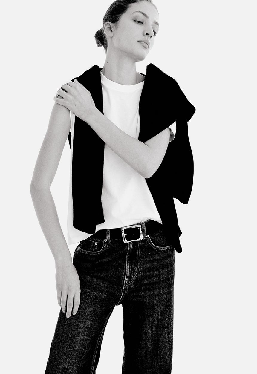 H&M - Wide high jeans - denim blue
