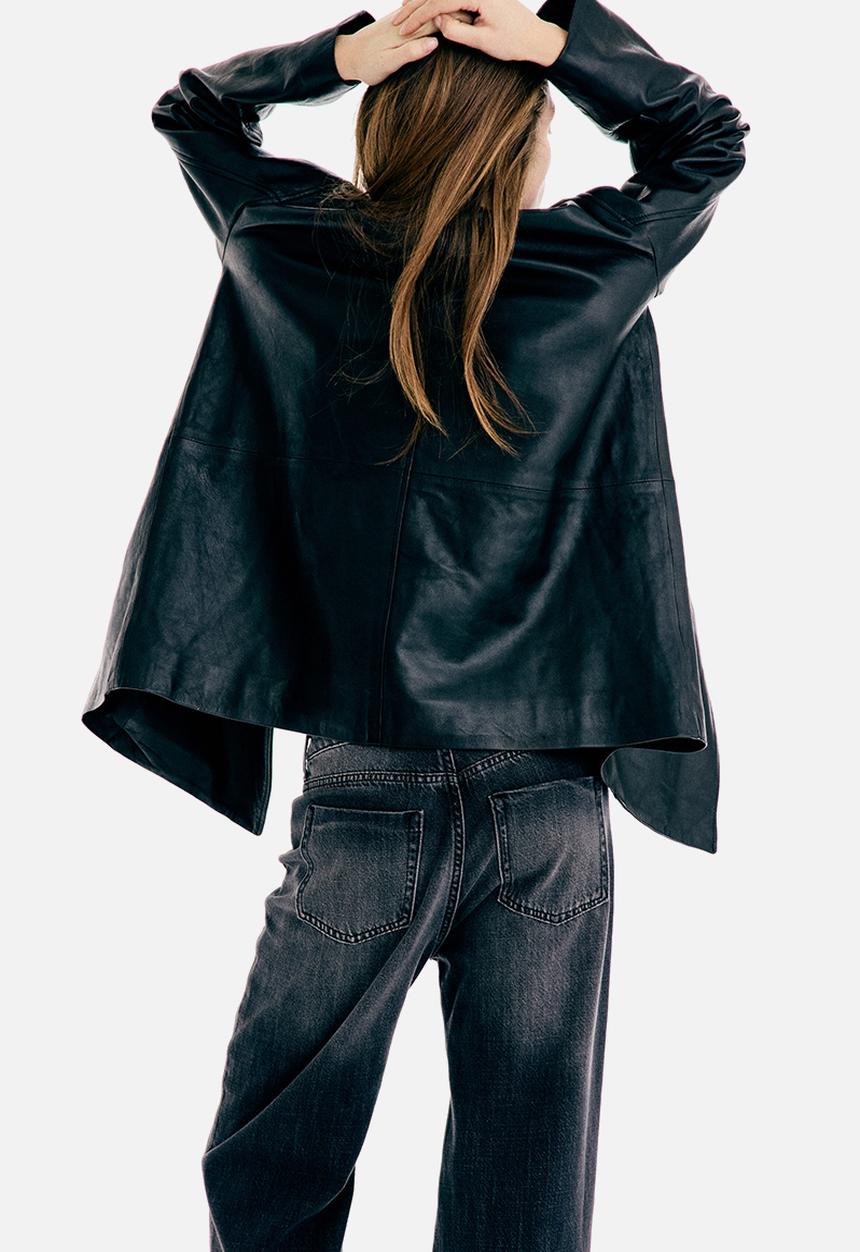 H&M - Wide high jeans - washed black
