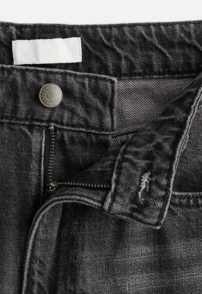 H&M - Wide high jeans - washed black
