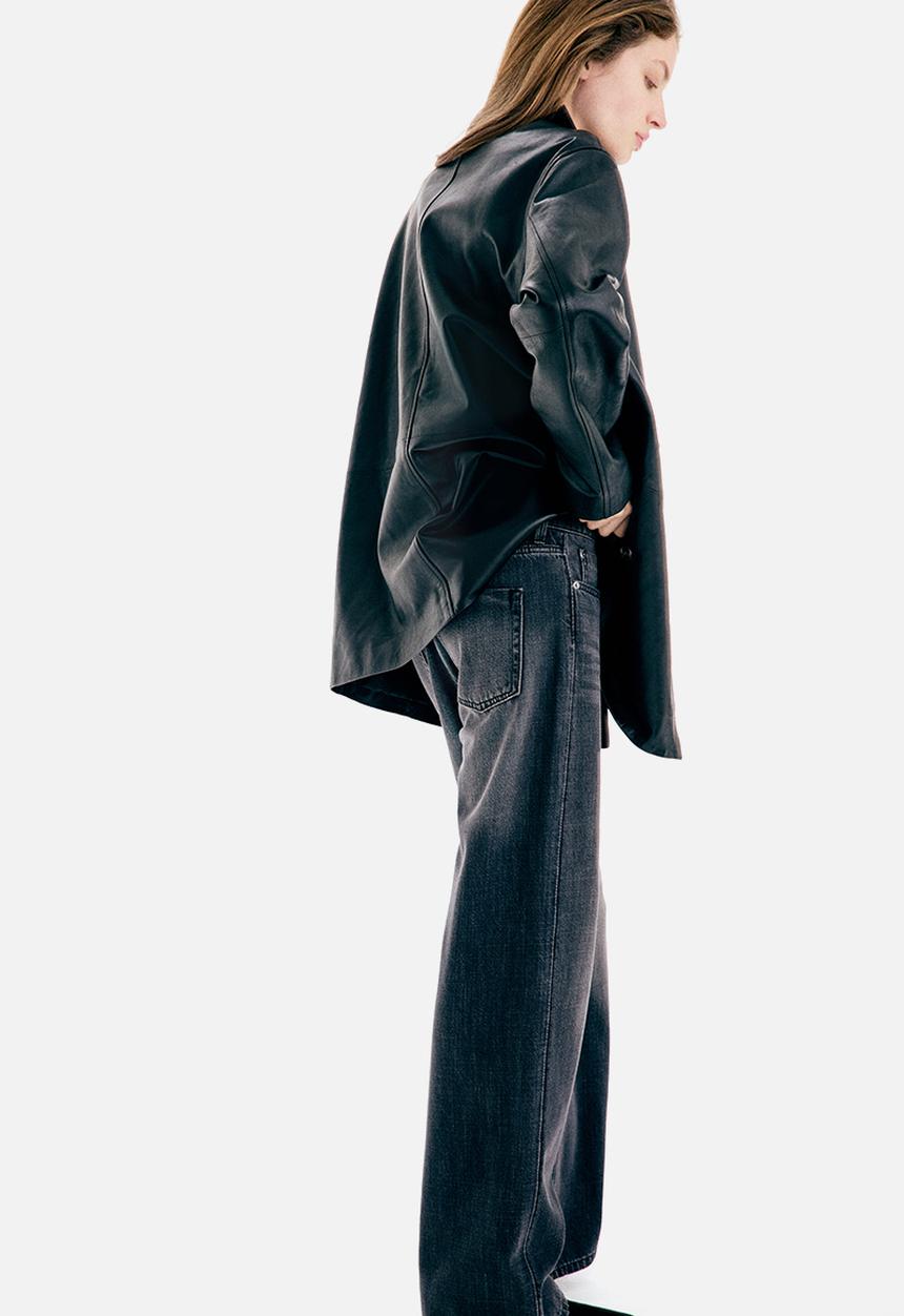 H&M - Wide high jeans - washed black