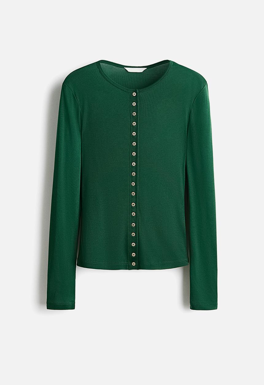 H&M - Sheer cardigan - dark green