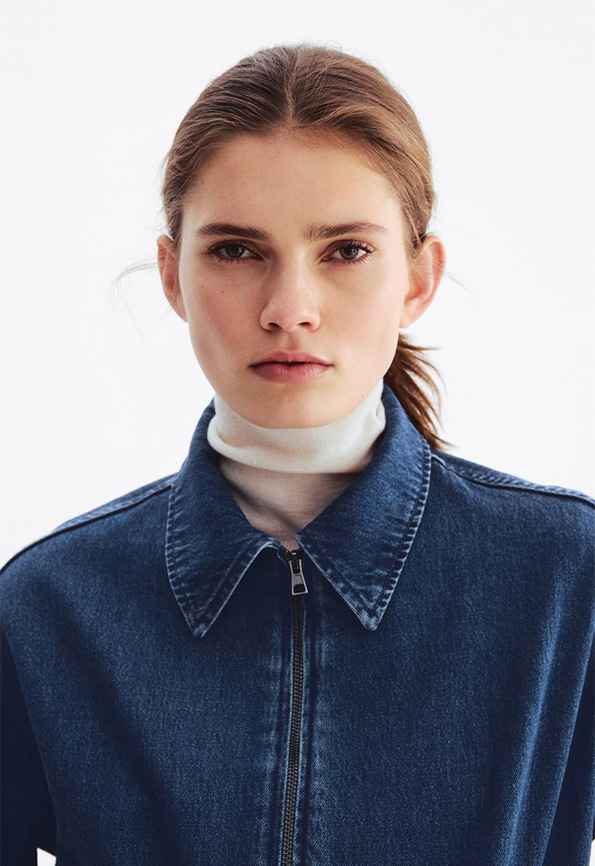H&M - Oversized denim jacket - denim blue