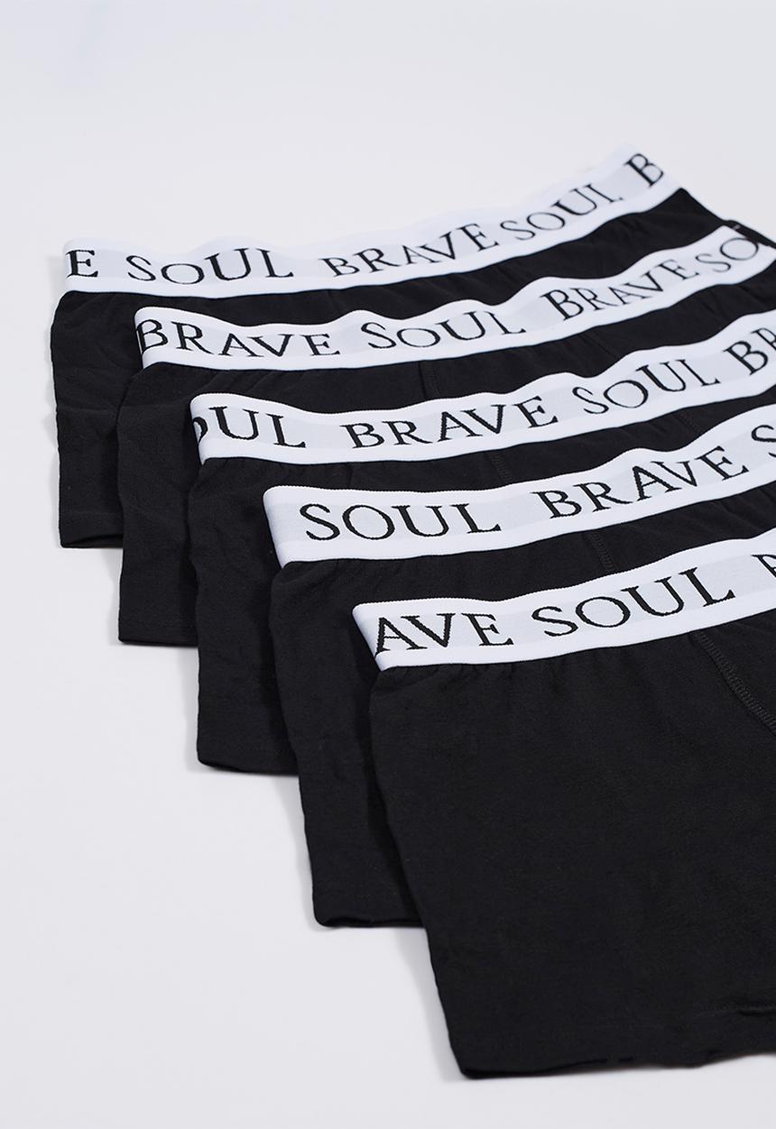 Brave Soul - 5Pk Boxers - Black
