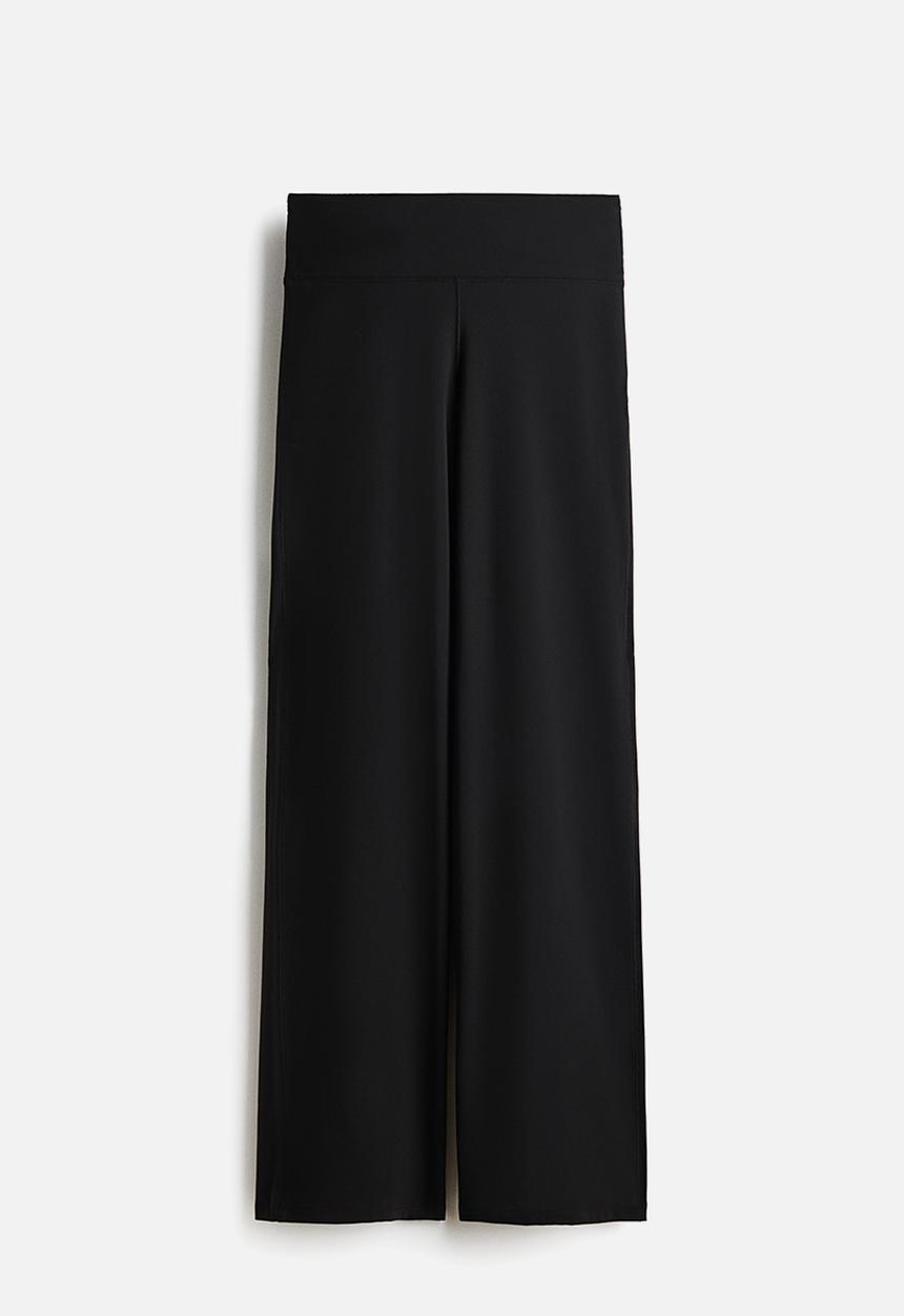 H&M - Wide sports leggings with softmove - black