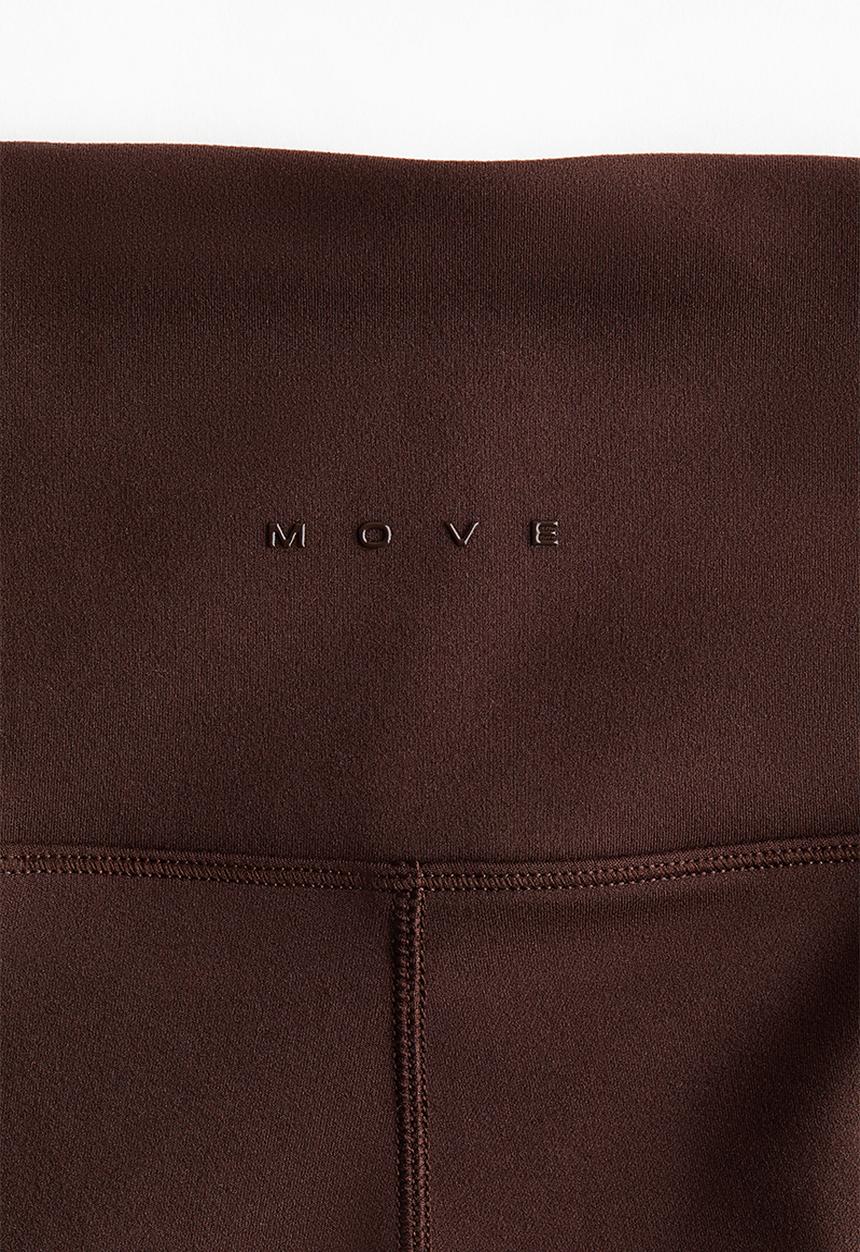 H&M - Wide sports leggings with softmove - warm brown