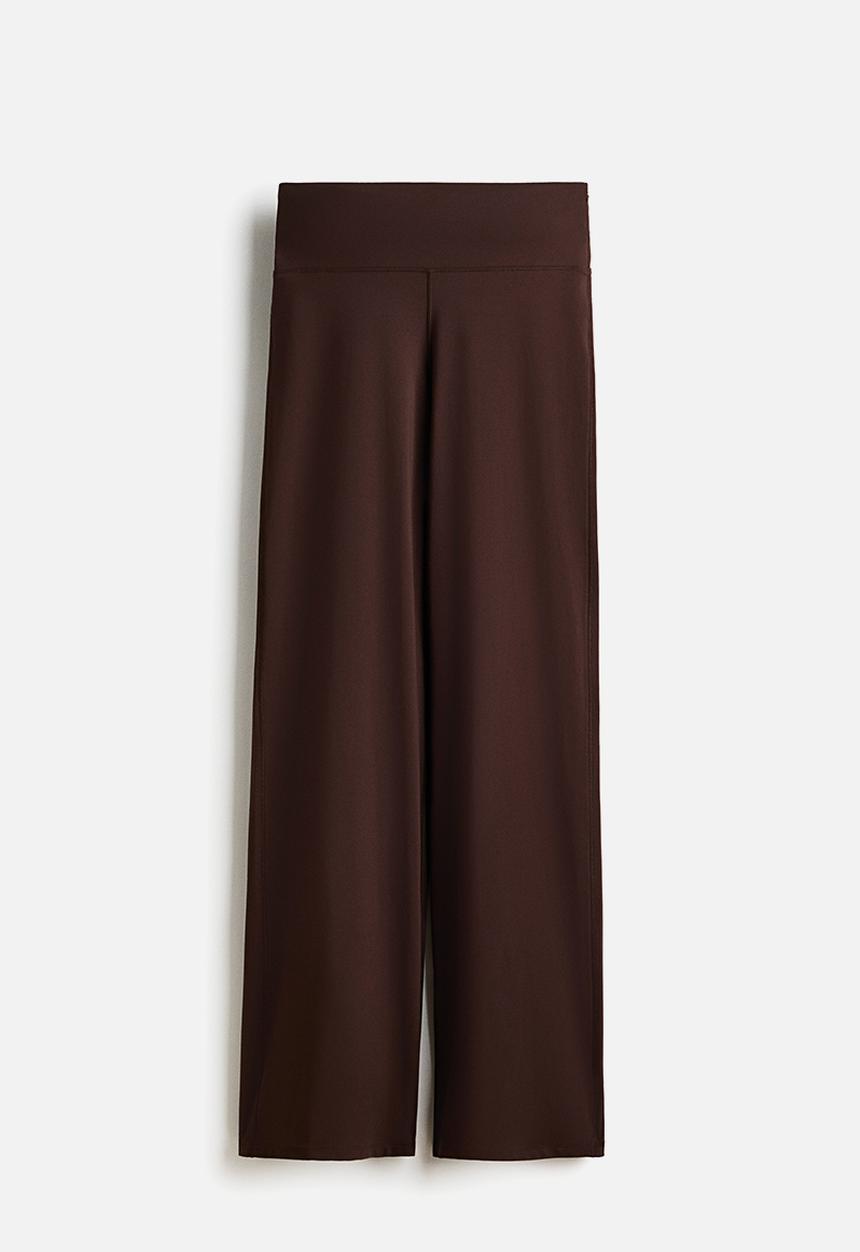 H&M - Wide sports leggings with softmove - warm brown
