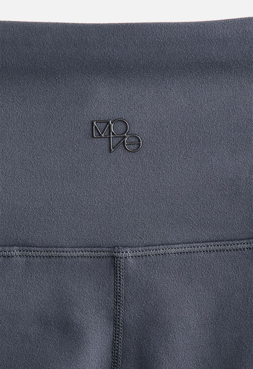 H&M - Wide sports leggings with softmove - dark clay grey