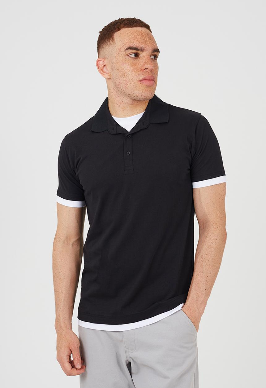Brave Soul - Elgin T-shirt - Jet Black  / Optic White