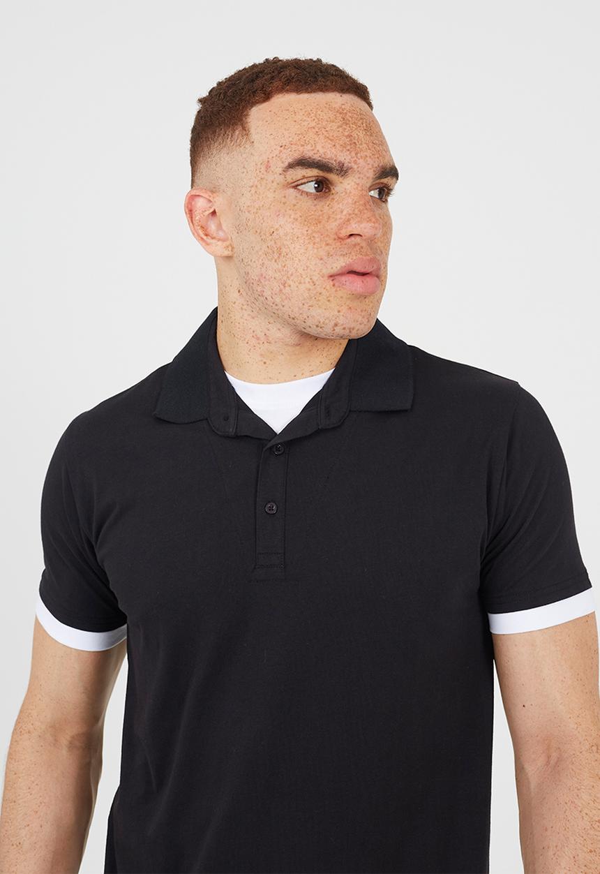 Brave Soul - Elgin T-shirt - Jet Black  / Optic White