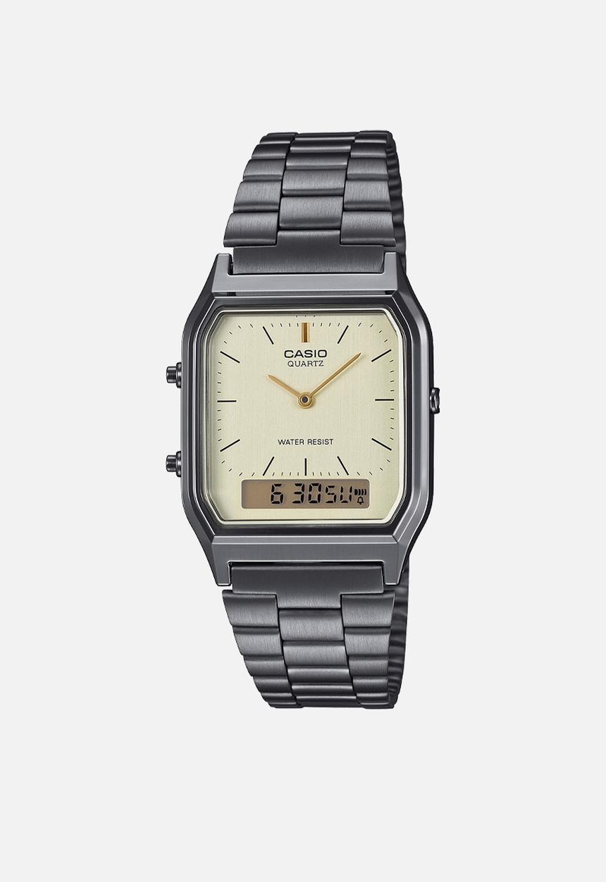 Casio - Retro Anadigi Vtg Gry Ion - Grey